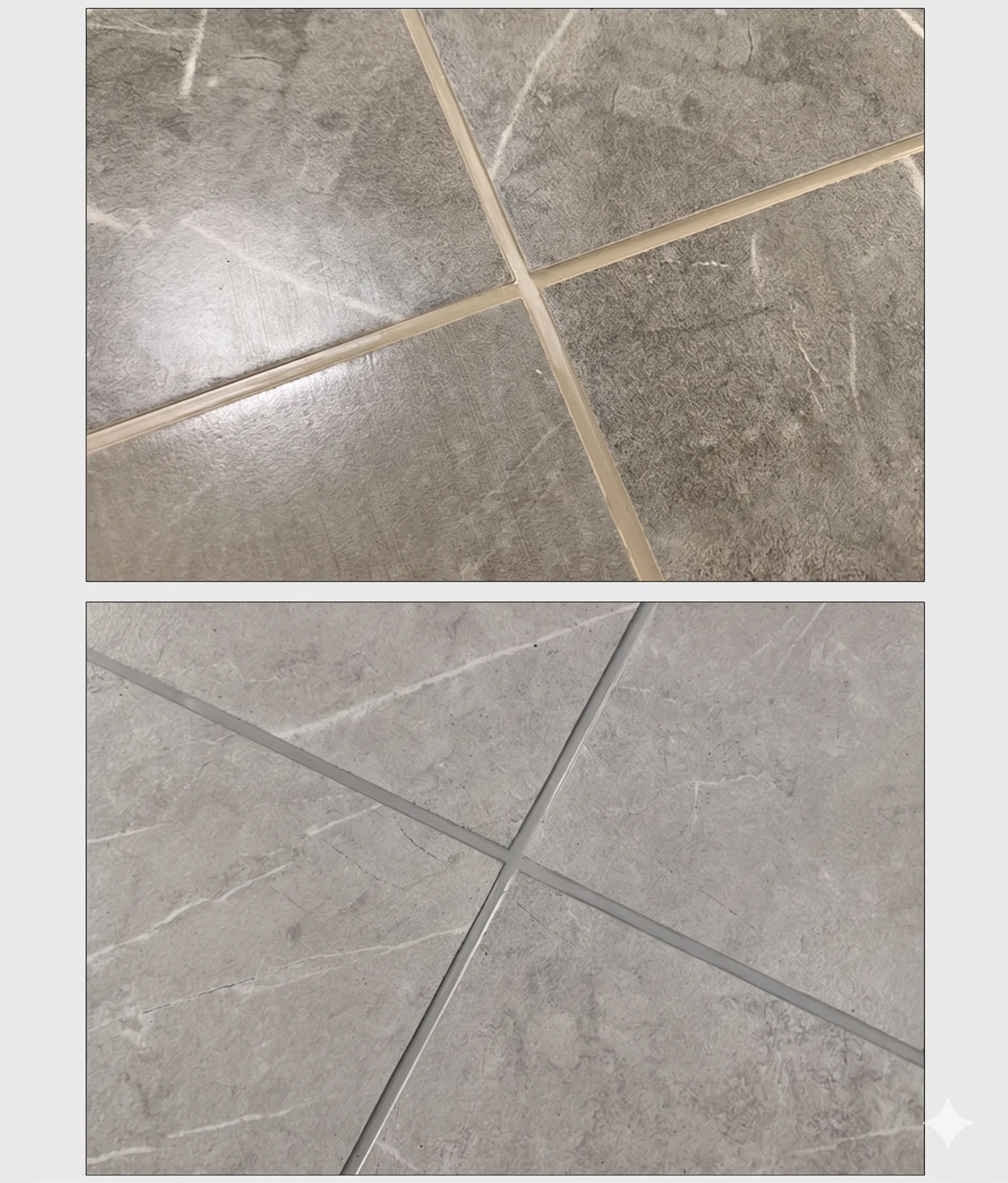 Epoxy Matte Grout applied on bedroom floor — anti-slip matte effect