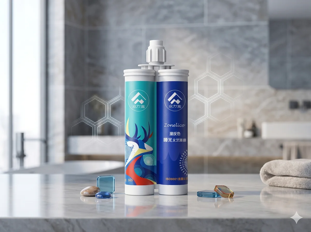 Epoxy Matte Grout bottle with matte finish effect