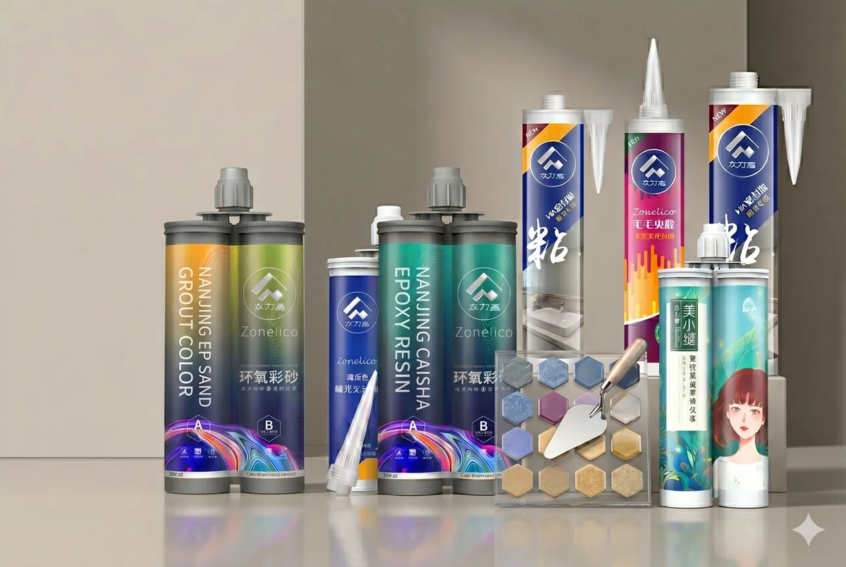 ZONELICO epoxy and polyurea grout product lineup