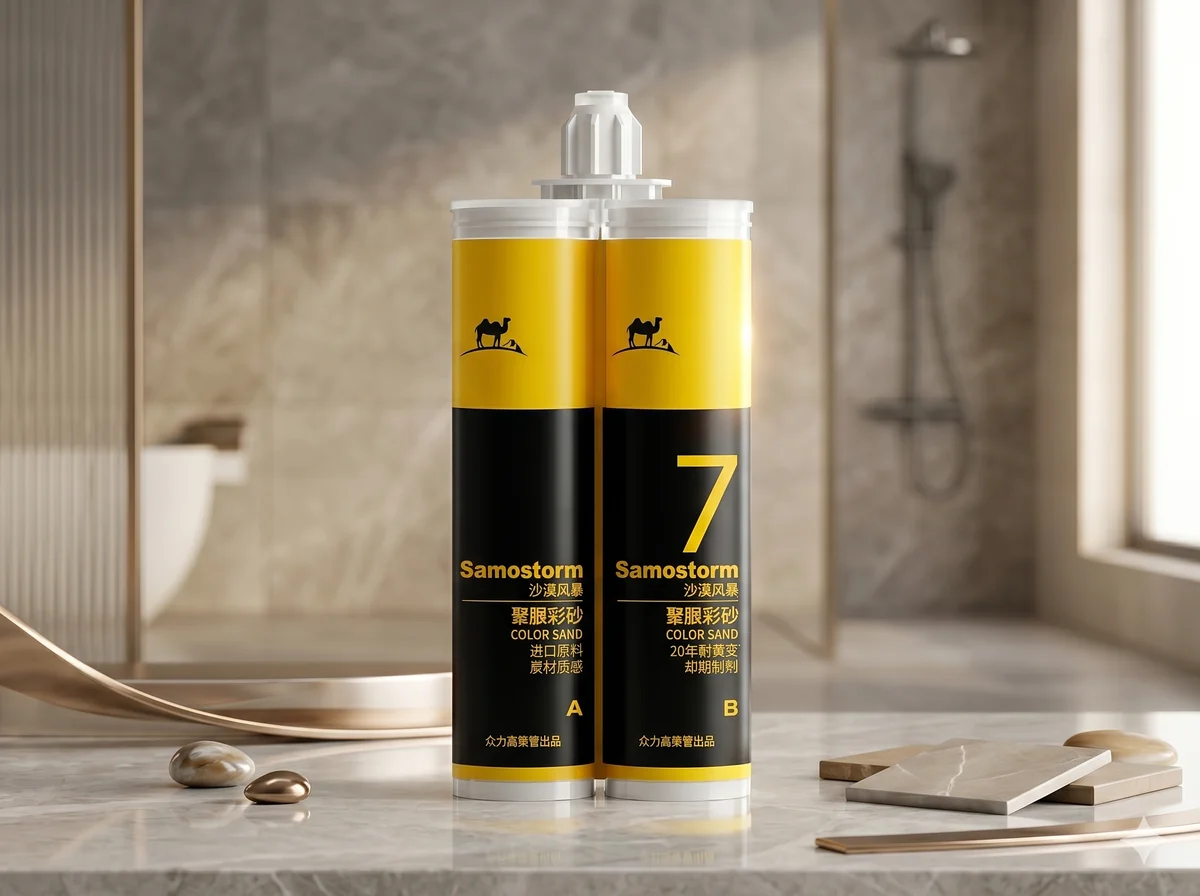 Polyurea Matte Grout bottle with outdoor application